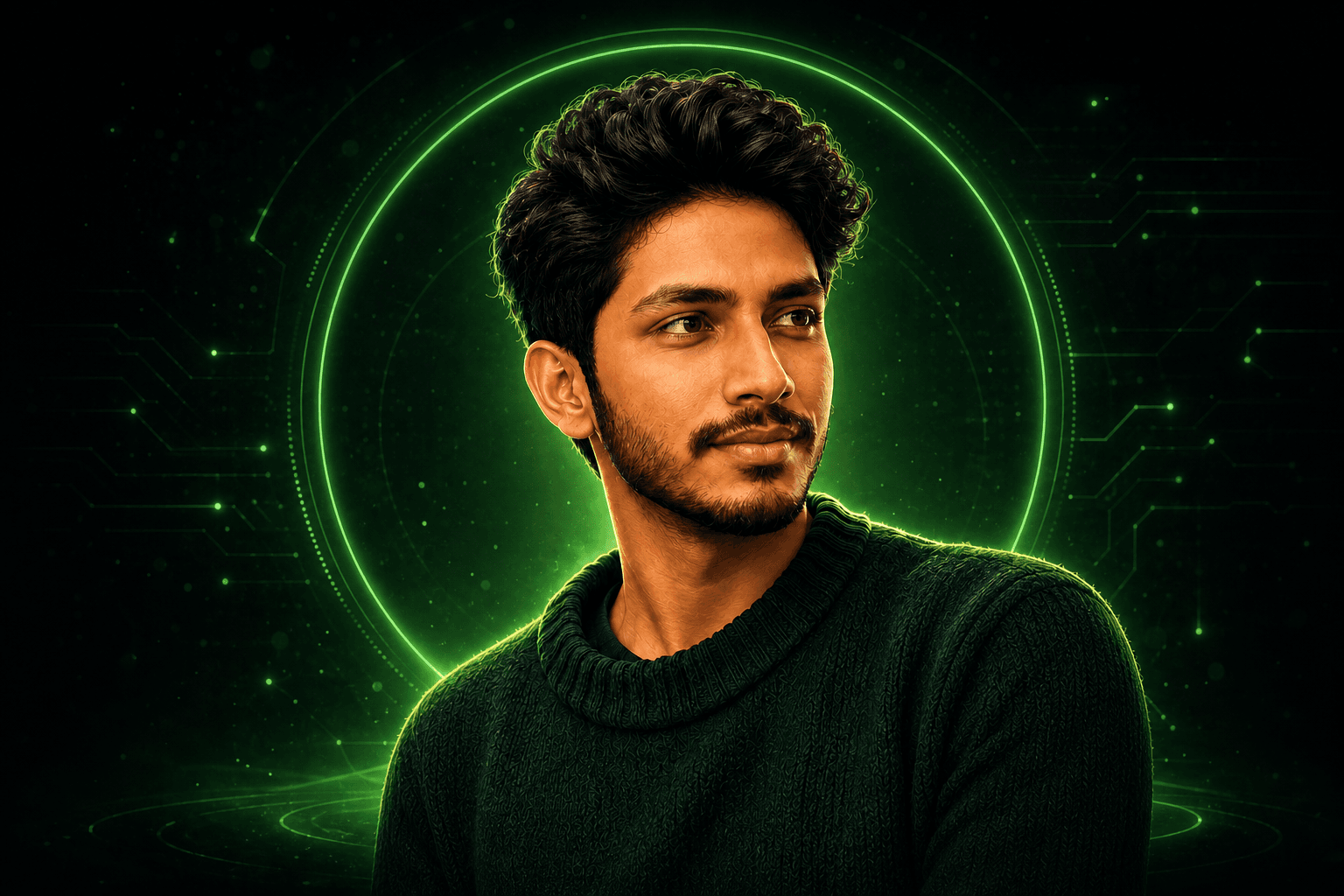 Hiruna Samadith neon profile avatar